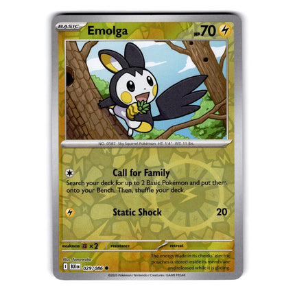 Emolga Common SV: Black Bolt 029/086 NM