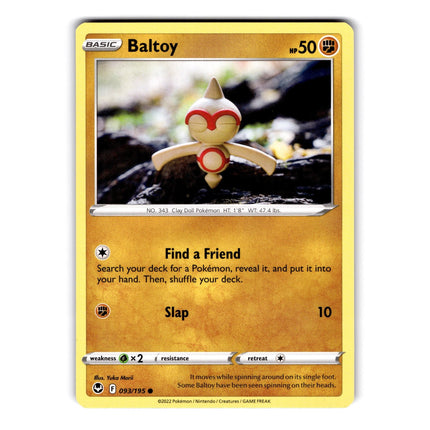 Baltoy Common SWSH12: Silver Tempest 093/195 NM