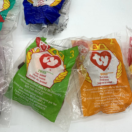 Lot Of Mixed Ty Tiny Babys Mcdonalds Lot Of 8 Sealed New