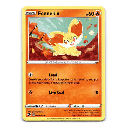 Fennekin Common SWSH12: Silver Tempest 025/195 NM