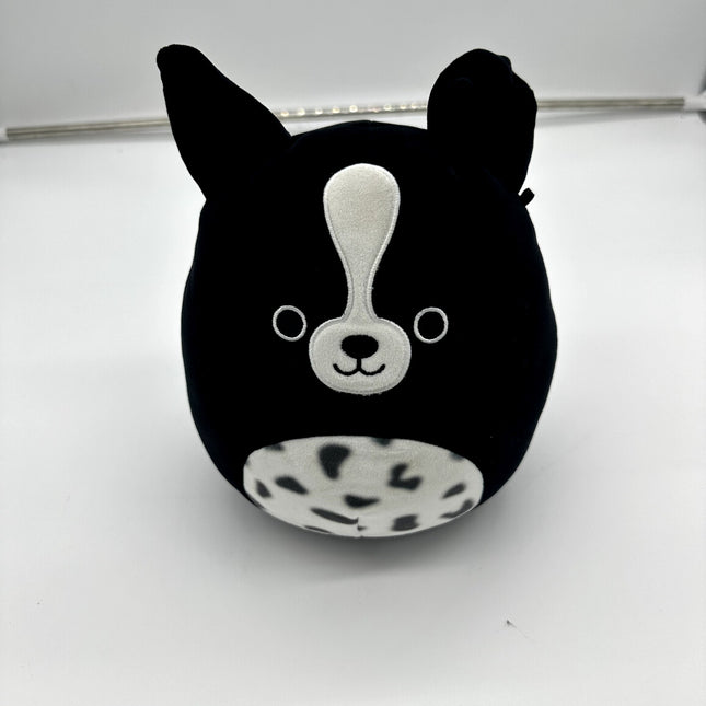 Squishmallow 8" Monty Border Collie Dog Soft Black Spotted Puppy Plush