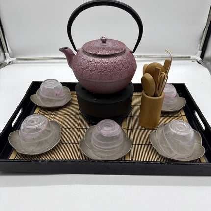 Gold Sakura - Japanese Tetsubin Cast Iron Tea Pot - Cherry Blossom Iwachu 25pc