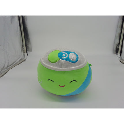Squishmallow 7.5" Gist The Soda NEON PLUSH Like New Pillow Small Happy soda can