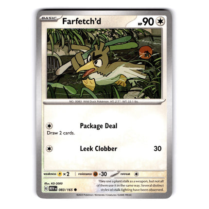 Farfetch'd Common SV: Scarlet & Violet 151 083/165 NM