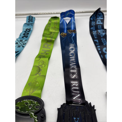 Harry Potter Hogwarts Running Club Race Medals Medallions W/ Lanyards Potterhead
