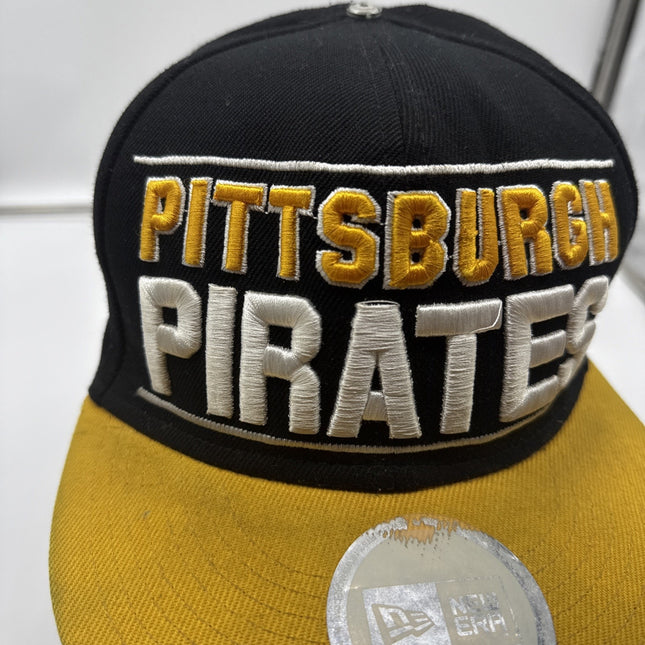 Pittsburgh Pirates New Era Fits Vintage SnapBack Cap Hat - Black Yellow