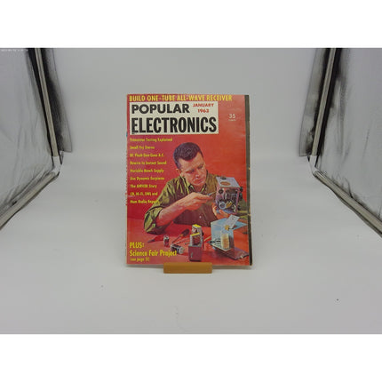 Popular Electronics Magazine 1963 January 1963 red cover issue