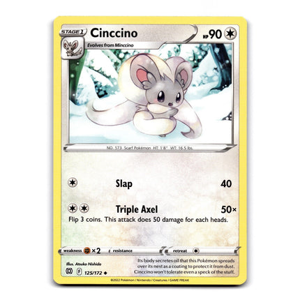 Cinccino Uncommon SWSH09: Brilliant Stars 125/172 NM