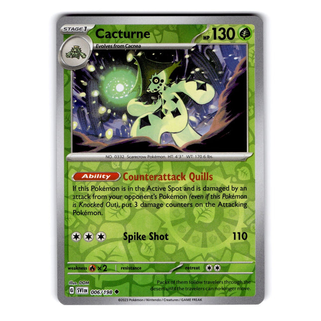 Cacturne Uncommon SV01: Scarlet & Violet Base Set 006/198 NM
