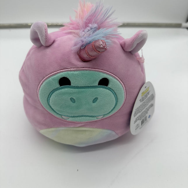 Squishmallow Hank the Hippo in Unicorn Costume 7 - 8” KellyToy