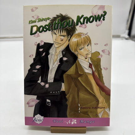 Kimi Shiruya- Dost Thou Know? Vol 1 Yaoi Manga By Satoru Ishihara - JUNE