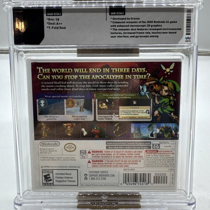 WATA 10 A++ THE LEGEND OF ZELDA MAJORAS MASK Nintendo Sealed 2015 Perfect Grade!