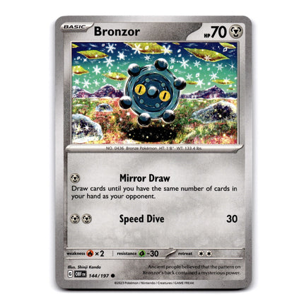 Bronzor Common SV03: Obsidian Flames 144/197 NM