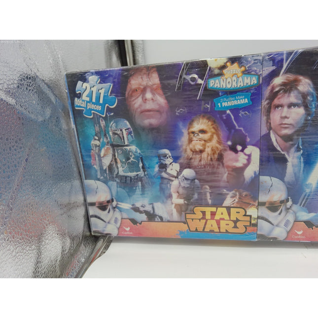 Original Trilogy Star Wars 3 in 1 Panoramic Jigsaw Puzzle Set / 211 Pieces NEW