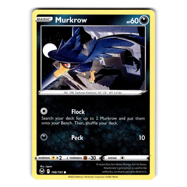 Murkrow Common SWSH12: Silver Tempest 106/195 NM