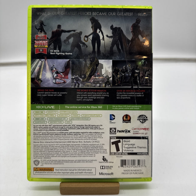 Injustice: Gods Among Us (Microsoft Xbox 360, 2013) Complete w/ Manual - Tested