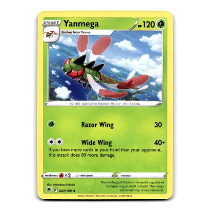 Yanmega Uncommon SWSH10: Astral Radiance 007/189 NM