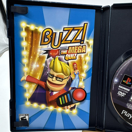Buzz The Mega Quiz SONY PLAYSTATION 2 PS2 GAME Complete CIB Tested
