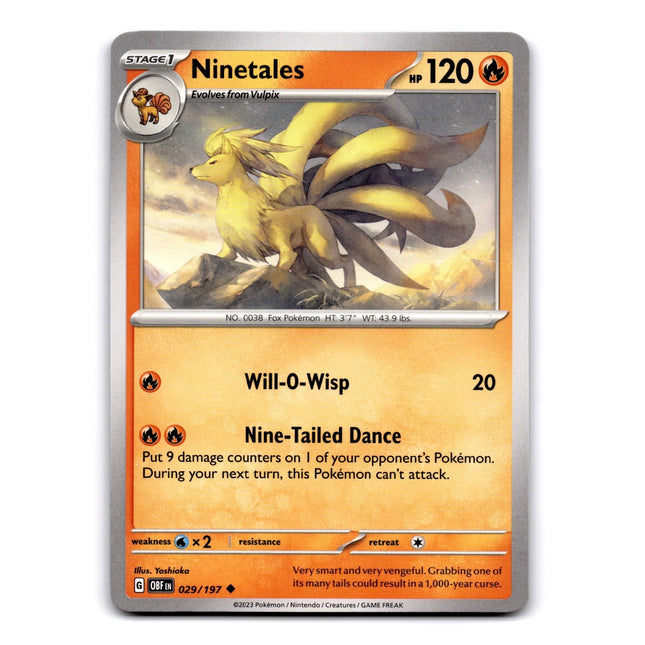 Ninetales Uncommon SV03: Obsidian Flames 029/197 NM
