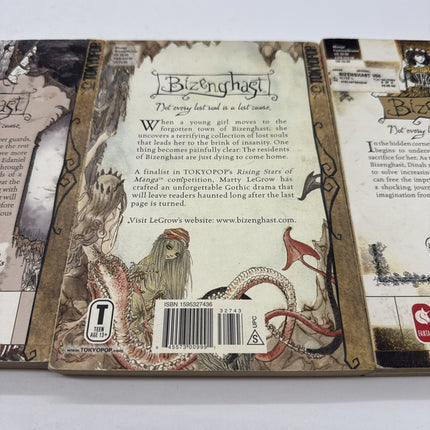 Bizenghast Vol 1, 2, 4 Manga Graphic Novel Comic English M. Alice LeGrow
