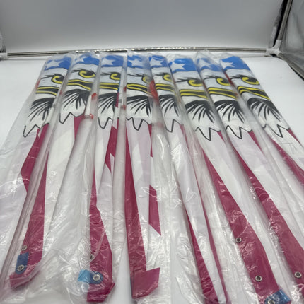 Lot Of 8 American Eagle Flag Style Single Line Kite Easy To Fly Children Kids