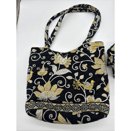 Vintage Vera Bradley Mediu Tote - Yellow Bird Tote Bag Retired Print NEW Set