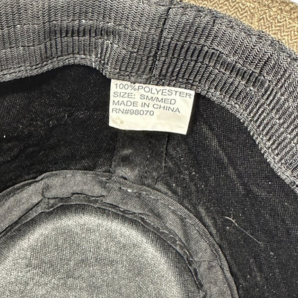 Vintage Fedora Swede like material, 100% polyester Brown Stripe SM/MED