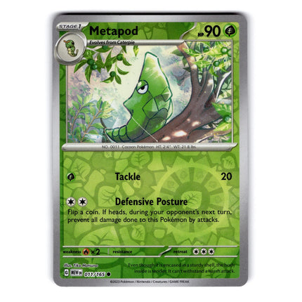 Metapod Common SV: Scarlet & Violet 151 011/165 NM