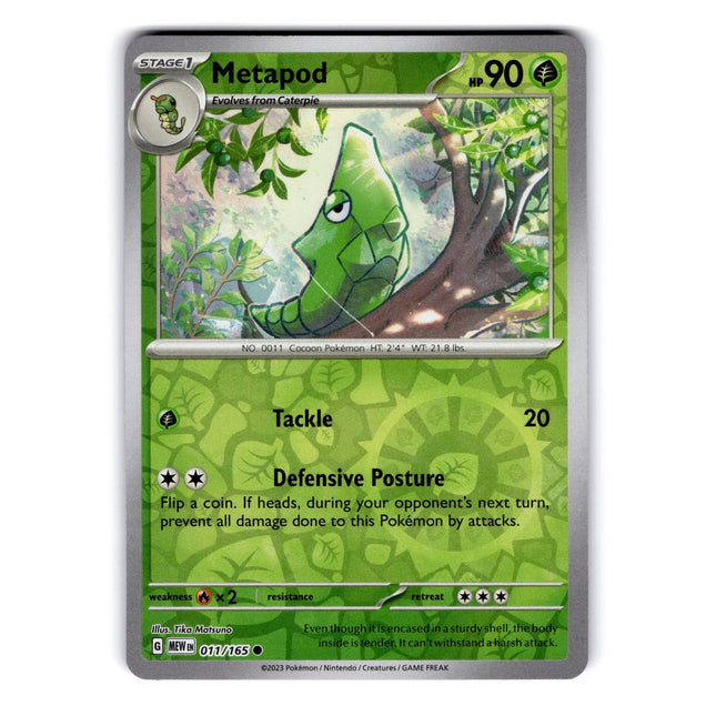 Metapod Common SV: Scarlet & Violet 151 011/165 NM