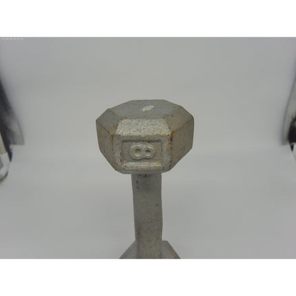 single 8 Pound Cast Iron Hex Cap Dumbbells 8 Lbs Workout Weight Lifting doorsto