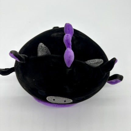 Squishmallows 8" Dent Black Purple Dragon~Halloween Squad Plush New without Tags
