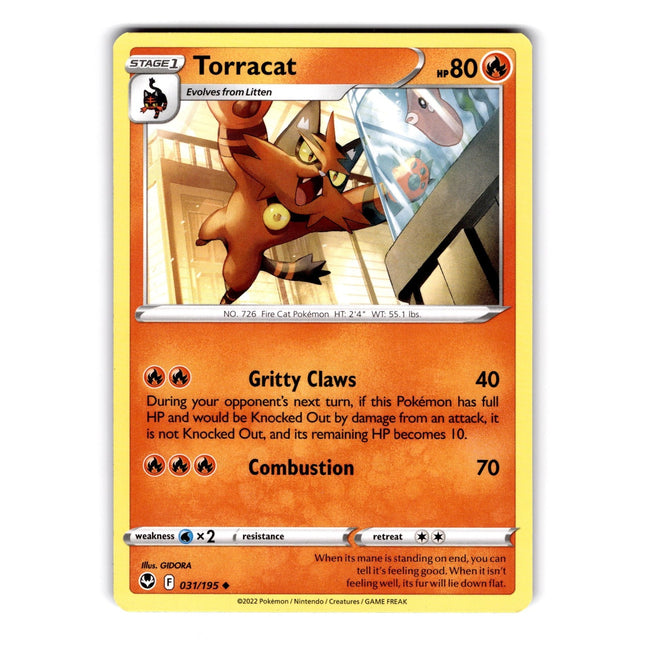 Torracat Uncommon SWSH12: Silver Tempest 031/195 NM