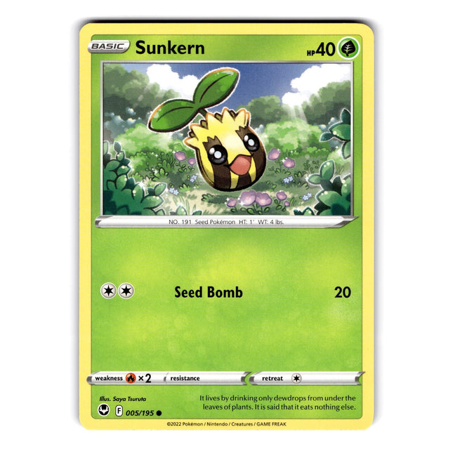 Sunkern Common SWSH12: Silver Tempest 005/195 NM