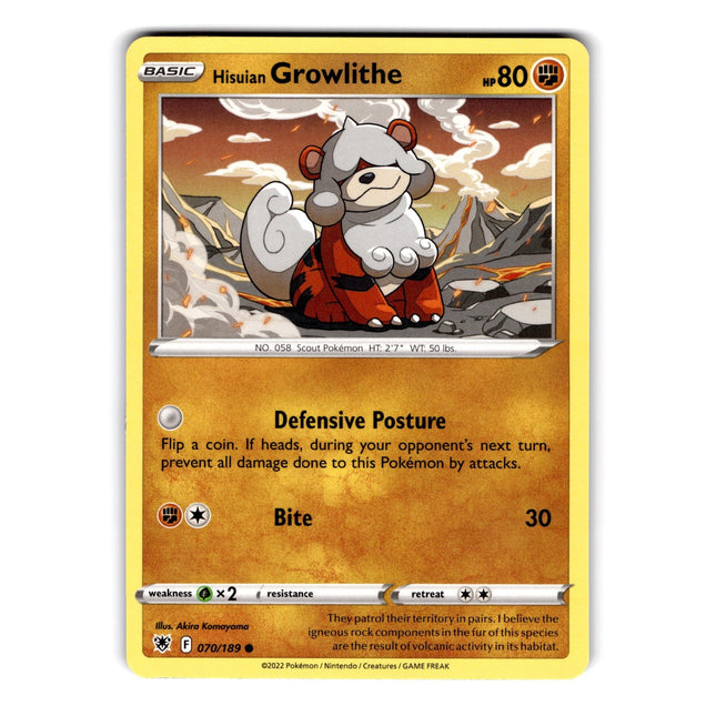 Hisuian Growlithe - (Cosmos Holo) Promo Deck Exclusives 070/189 NM