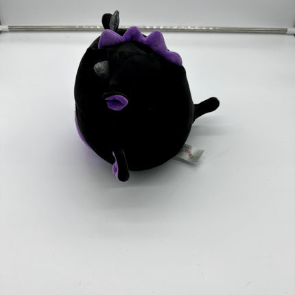 Squishmallows 8" Dent Black Purple Dragon~Halloween Squad Plush New without Tags
