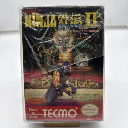 1990 NINTENDO NES TECMO NINJA GAIDEN II DARK SWORD OF CHAOS CIB HIGH GRADE