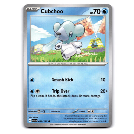 Cubchoo Common SV03: Obsidian Flames 053/197 NM
