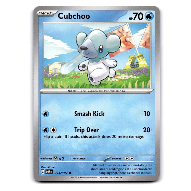 Cubchoo Common SV03: Obsidian Flames 053/197 NM