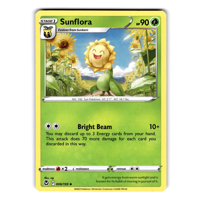 Sunflora Uncommon SWSH12: Silver Tempest 006/195 NM