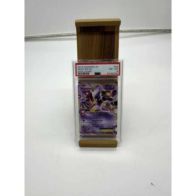 2016 POKEMON XY EVOLUTIONS #52 MEWTWO EX PSA 8 MINT NEW !!!!