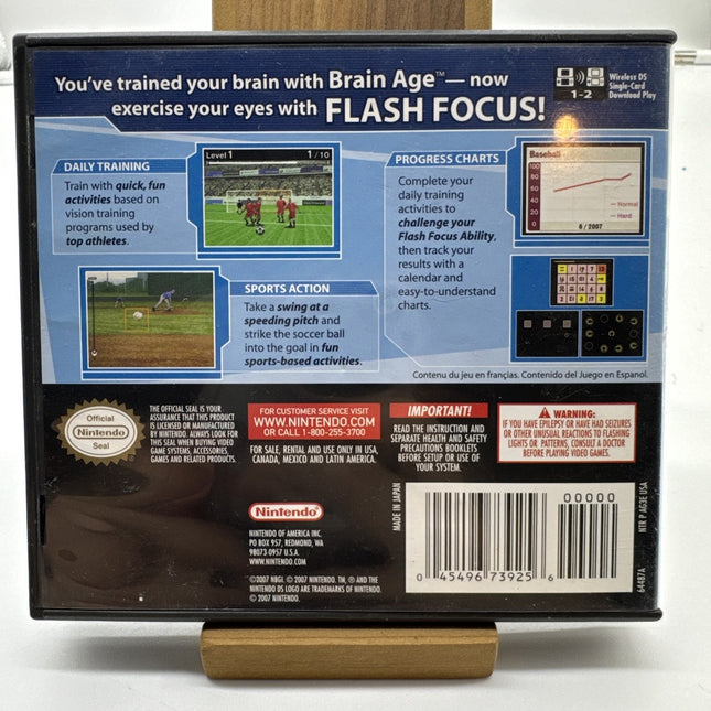 Flash Focus Nintendo DS Video Game with Manual Tested and Working