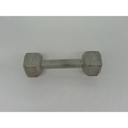 single 8 Pound Cast Iron Hex Cap Dumbbells 8 Lbs Workout Weight Lifting doorsto