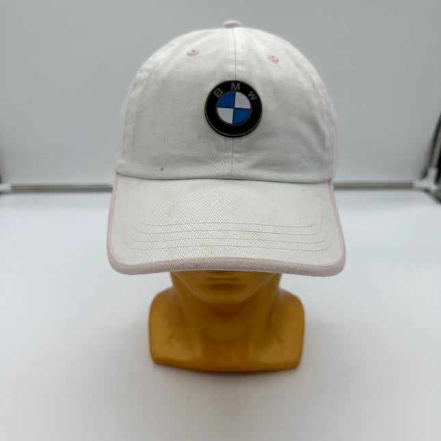 NWT BMW white hat cap adjustable hook and loop