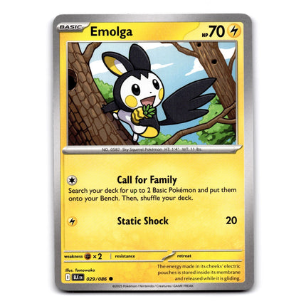 Emolga Common SV: Black Bolt 029/086 NM