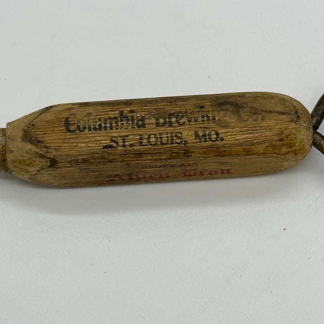 ANTIQUE VINTAGE COLUMBIA BREWING CO., ST. LOUIS, MO. ICE PICK AND BOTTLE OPENER