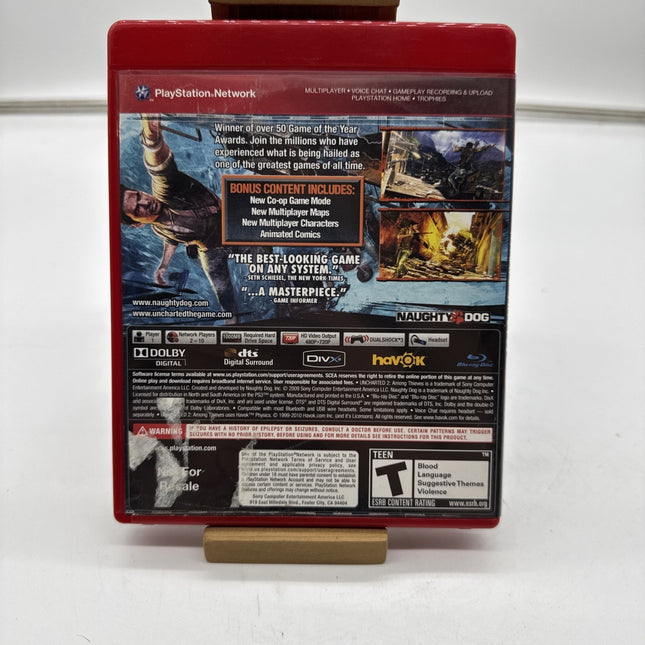 Uncharted 2: Among Thieves (Sony PlayStation 3, 2009) PS3 Complete and Tested