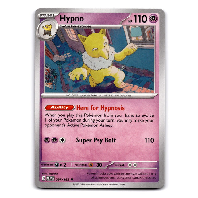 Hypno Uncommon SV: Scarlet & Violet 151 097/165 NM