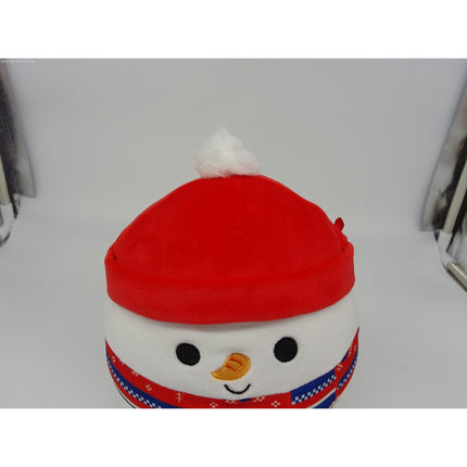 Squishmallows 8" Manny Snowman Festive Scarf Hat Plush 2023