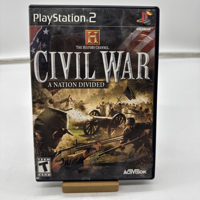 Civil War A Nation Divided History Channel Playstation 2 PS2 Complete CIB Tested