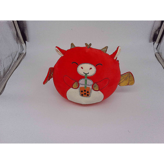 Squishmallows Baiden the Red Dragon Boba Tea Drink 8" Plush Toy
